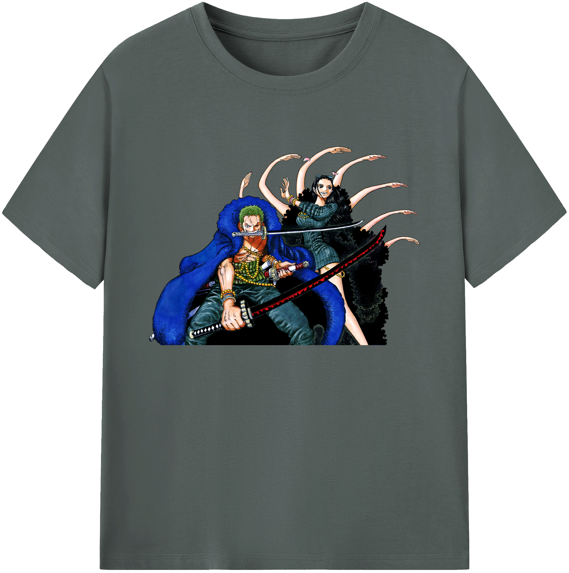 ワンピース ロロノア・ゾロ ONE PIECE Roronoa Zoro 綿100％ メンズ半袖Tシャツ｜肌触りやわらか＆通気性